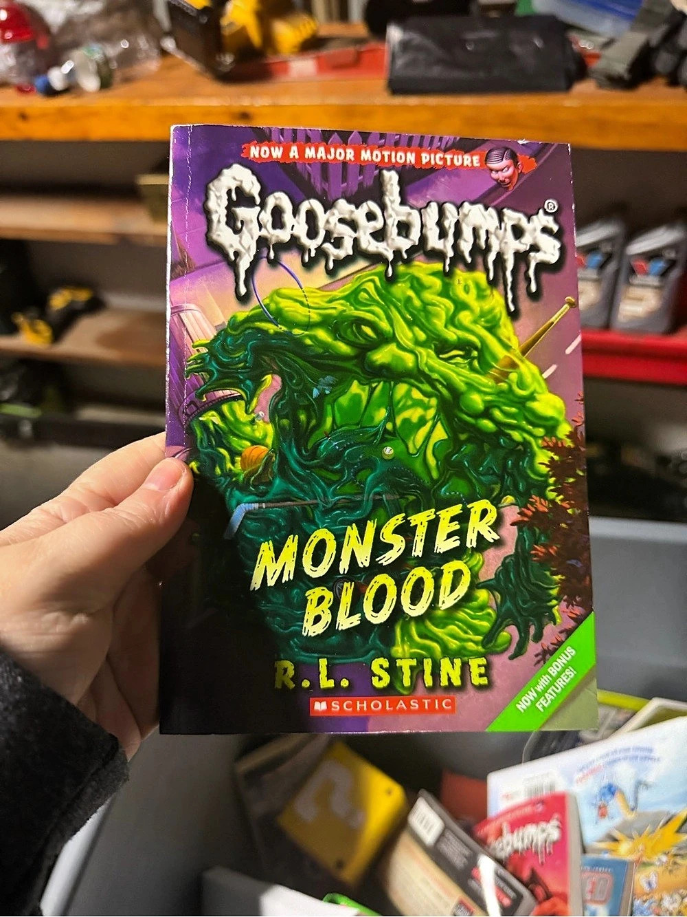 Scholastic Goosebumps: Monster Blood Paperback Book Green Purple